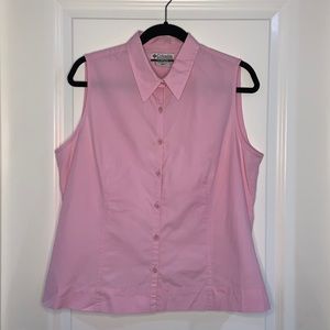 Columbia sleeveless button down blouse